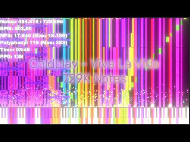 [Black MIDI] Coldplay - Viva La Vida - 729K Notes