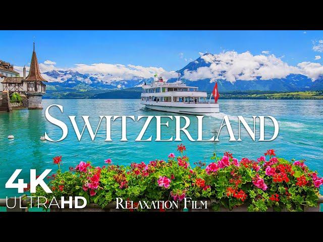 Switzerland 4K - Scenic Relaxation Film with Peaceful Relaxing Music - Video 4K Ultra HD