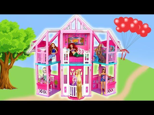 New Barbie Malibu House unboxing Assembly Rumah boneka Barbie baru Nova Casa de boneca Barbie