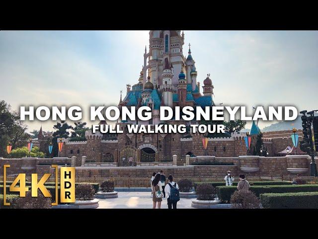 HONG KONG DISNEYLAND in 2023 | Full Walking & Ride Tours | 4K HDR