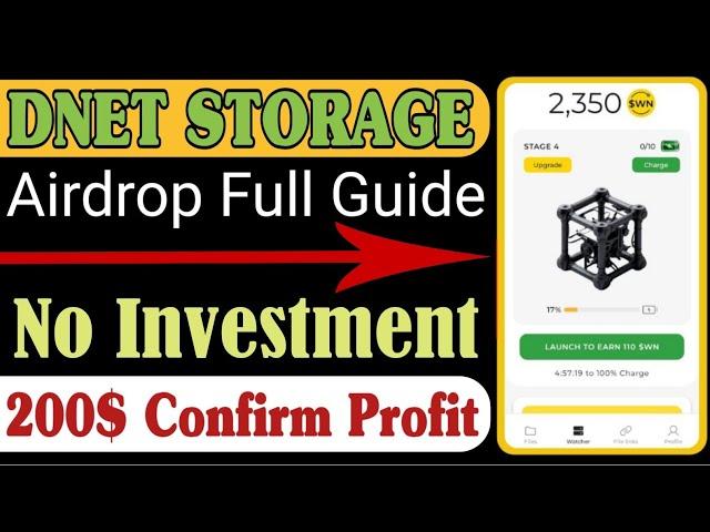 Denet Storage Airdrop Full Guide | How to Earn Free and Upgrade Stage free in Denet Storage #crypto