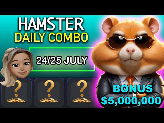 Hamster Kombat Daily Combo Bonus 5M coins Today July 24 / July 25