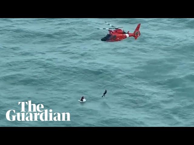 Hurricane Milton: US Coast Guard rescues man clinging to ice chest in Gulf of Mexico