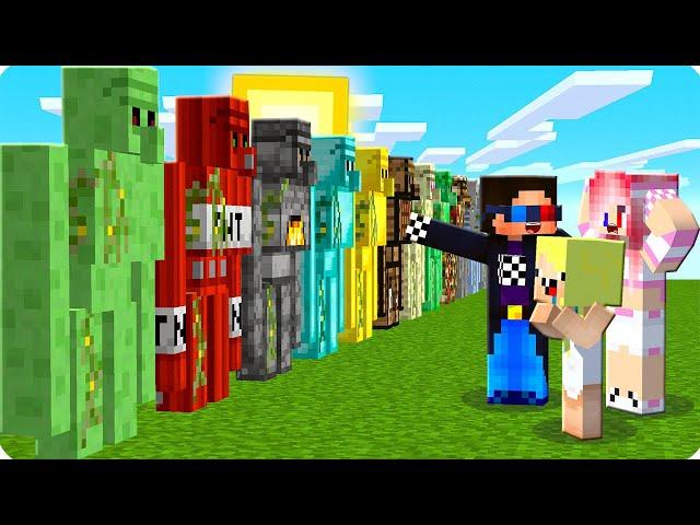 МЫ НАШЛИ 50 РЕДКИХ ЖЕЛЕЗНЫХ ГОЛЕМОВ В МАЙНКРАФТ! ШЕДИ ЛЕСКА И НУБИК MINECRAFT