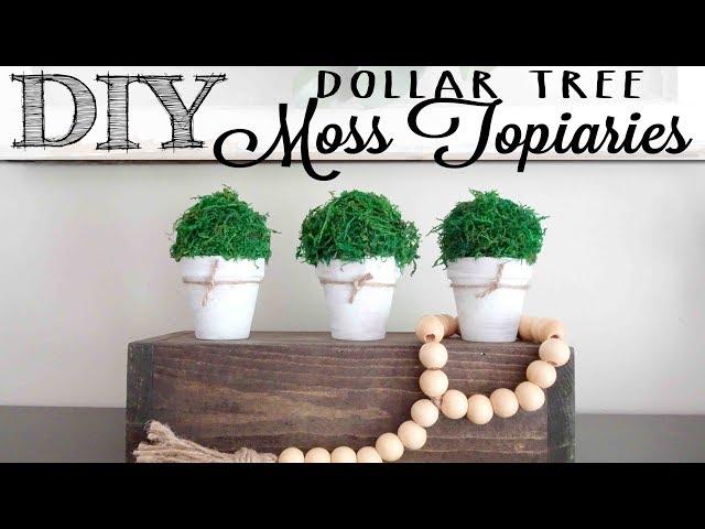 DIY Moss Topiaries | Dollar Tree Craft