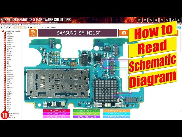 How to trace find missing points in Mobile Phone PCB | Borneo Schematic Diagram Tutorial Tutorial11