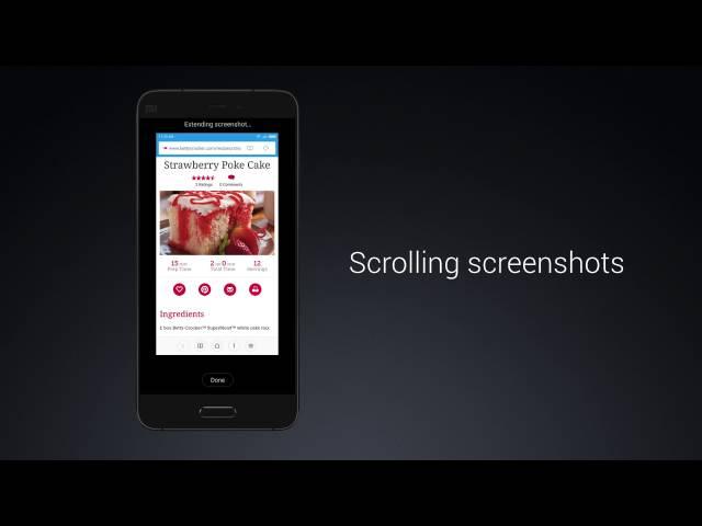 MIUI 8 Scrolling Screenshots