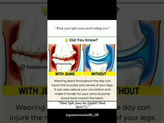 "Wearing Tight Jeans? Here's What They're Not Telling You! "