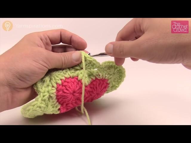 Crochet Catherine Wheel Stitch - Double Crochet Square