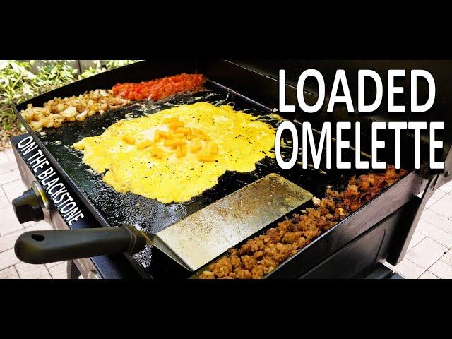 Loaded Omelette on the Blackstone 22" Griddle | COOKING WITH BIG CAT 305