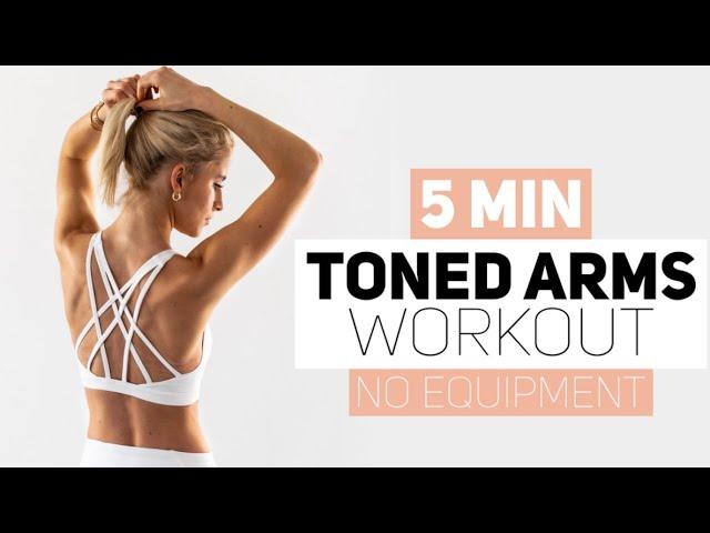 5 MINUTES TONED ARMS WORKOUT | no equipment | Caro Daur #DAURPOWER