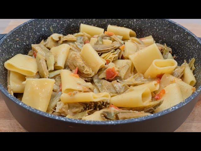 pasta with artichokes and cheese Italian recipe - you've never eaten such good pasta ready in 10 min