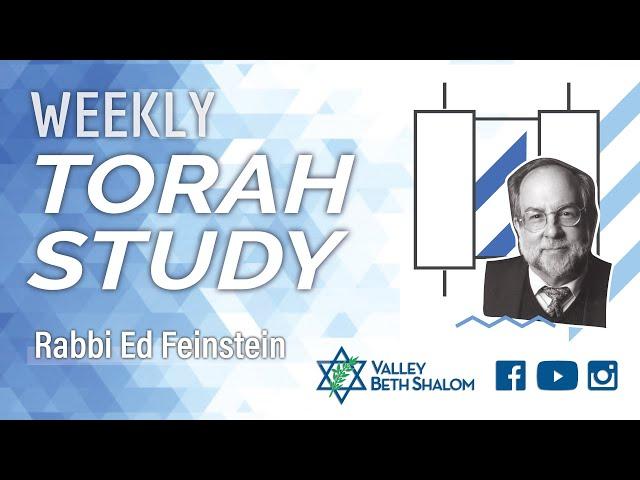 Weekly Torah Study with Rabbi Ed Feinstein - 12/27/24