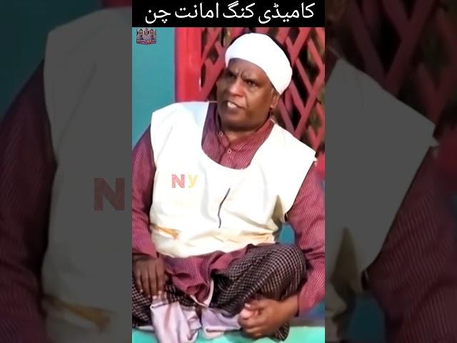 Comedy King Amanat Chan(فیس بک چلا، میں پچھے بیٹھا واں ذمہ داری تیری!)#funnyclip#amanatchan #shorts