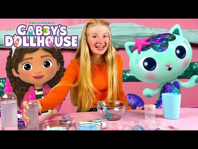 Making Mermaid SLIME with MerCat | GABBY'S DOLLHOUSE