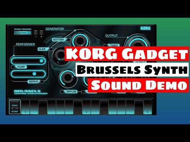 KORG Gadget Brussels Monophonic Anthem Synthesizer Sound Demo | SYNTH ANATOMY