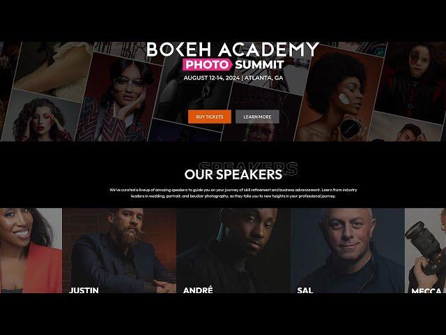 I'm Teaching at The Bokeh Academy Photo Summit in Atlanta!