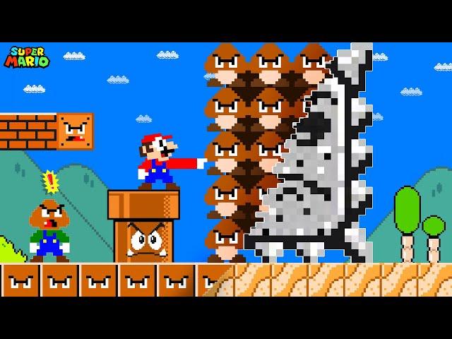 Super Mario Bros. But Everything Mario Touches Turns To Goomba!...