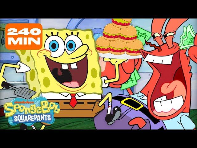 4 HOURS Inside the Krusty Krab  | SpongeBob