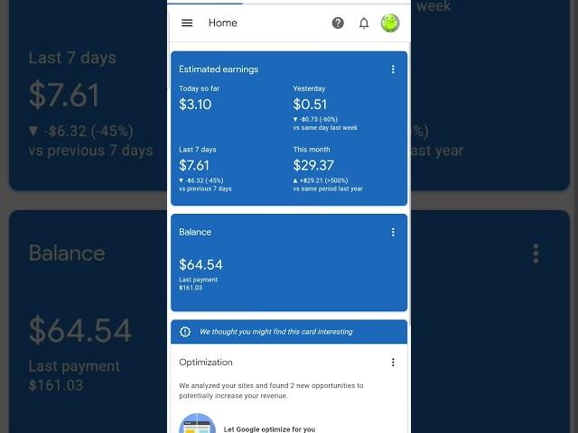 Google adsense earning from website #adsense #wordpress #blogger #blogging #onlineearning #earning
