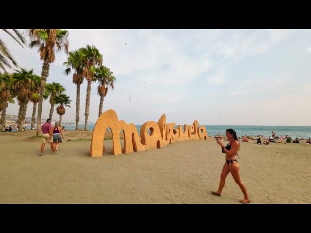 Málaga beach tour - POV 4K walking tour