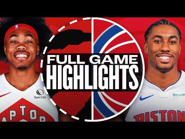 RAPTORS at PISTONS | FULL GAME HIGHLIGHTS | November 25, 2024