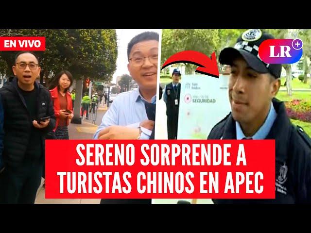 Sereno PERUANO SORPRENDE como GUÍA de TURISTAS CHINOS al hablar en su IDIOMA durante APEC  | #LR