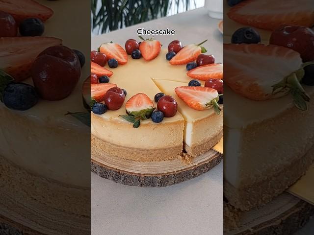 The most delicious vanilla cheescake with fresh fruits  #shorts