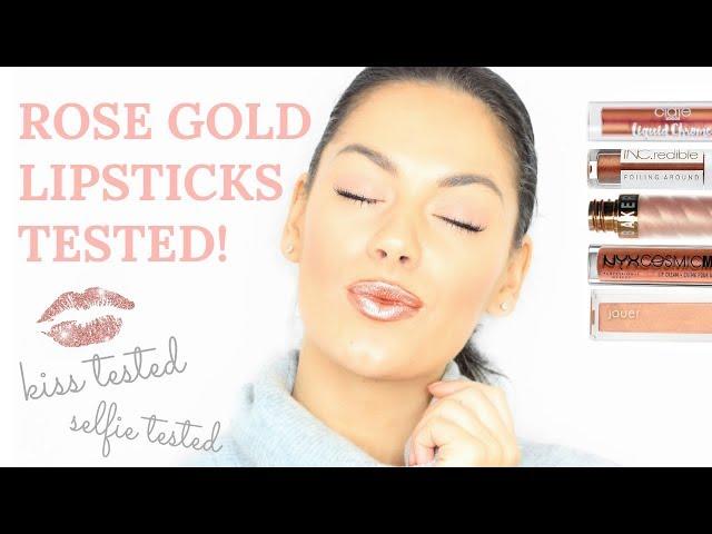 ROSE GOLD LIPSTICKS TESTED; NYX, CIATE, BEAUTY BAKERIE | Beauty's Big Sister