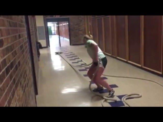 DISCUS & SHOT PUT DRILL: POWER POSITION- Hip turn w/Weight