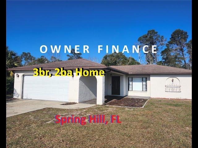 Spring Hill Florida Owner Finance Home for sale with 3br, 2ba and pool