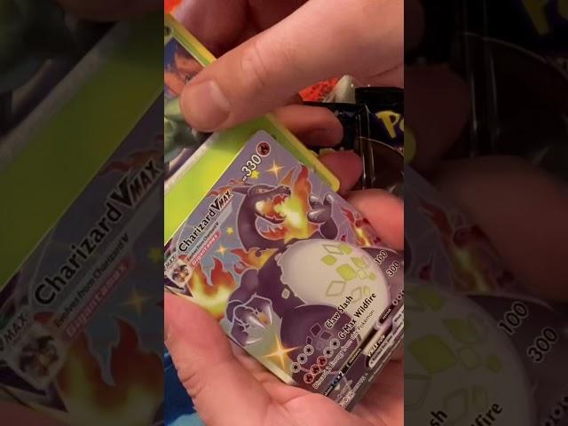 Shiny Charizard Vmax pulled! (Shining Fates pokemon card opening) quickie