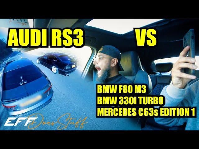 AUDI RS3 2023 Review - Race VS BMW M3, C63 AMG, E46 Turbo