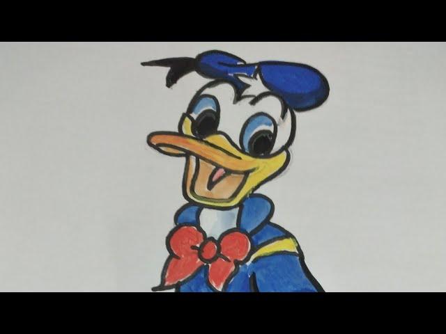 How to draw #Doland Duck//popular cartoon drawing//Tutorial video..