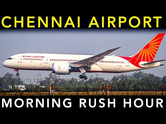 SUPER BUSY Plane Spotting at CHENNAI AIRPORT - Landing & Takeoff | Morning RUSH HOUR