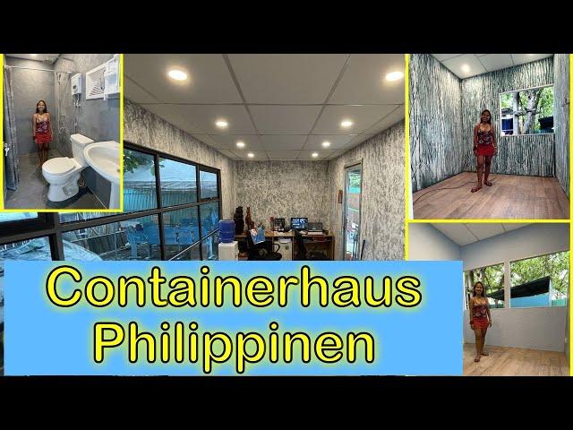 Ein aus 2 Containern selbst gebautes Container Haus in den Philippinen, es hat 3 Zimmer und Bad