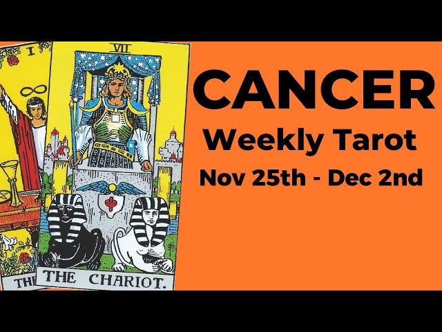 Cancer: A Final & Dramatic Ending The Tides Of Good Fortune Are Here Now  Nov 25th  – Dec 2nd TAROT