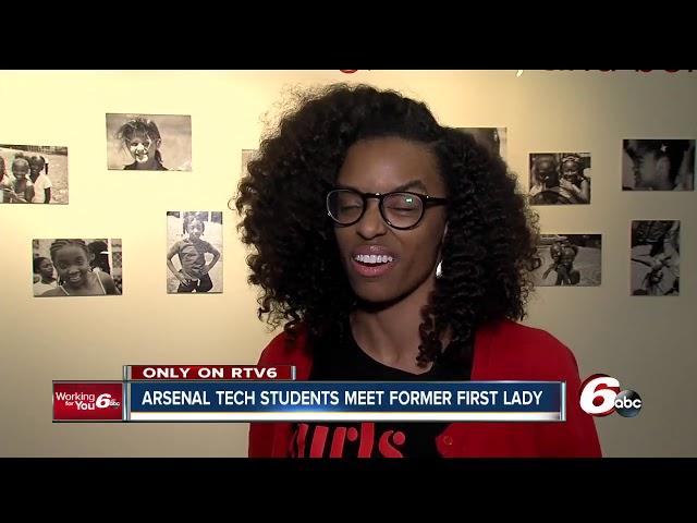 Arsenal Tech High School students get a backstage pass to talk face-to-face with Michelle Obama