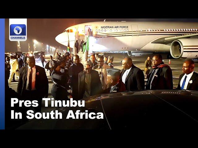 President Bola Tinubu Arrives In South Africa