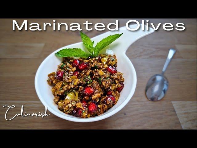 Marinated Olives With Fruity & Herbal Flavor, Persian Zeytoon Parvardeh (side dish)