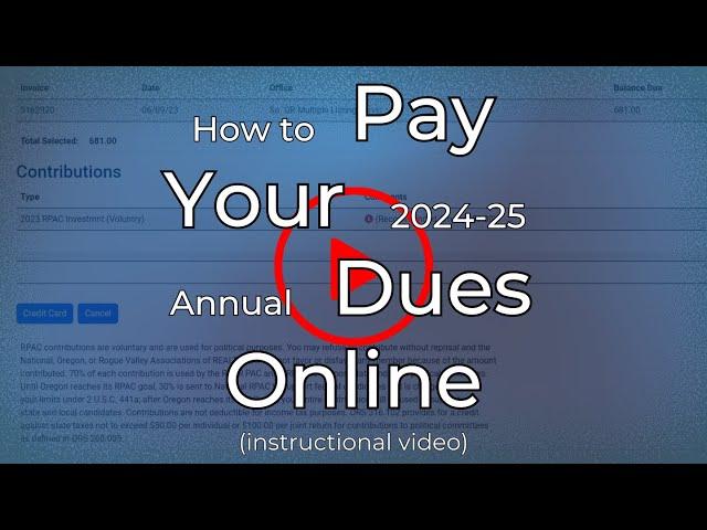 How to Pay Your 2024-25 Annual Member Dues Online