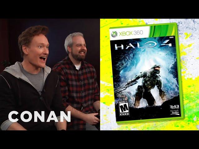 Conan O'Brien Reviews "Halo 4" - Clueless Gamer | CONAN on TBS