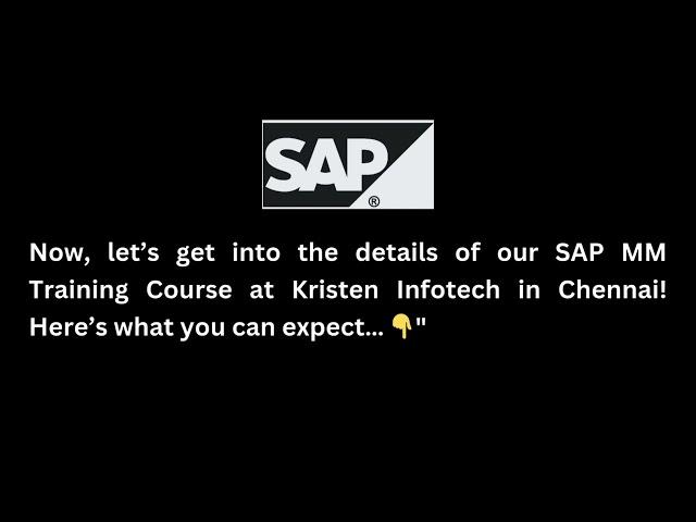SAP Certification Courses in Tamil | Best sap training institute in chennai | SAP Courses Tamil |