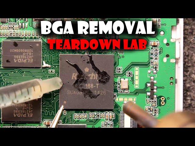 Removing a BGA (Destructive BGA rework)