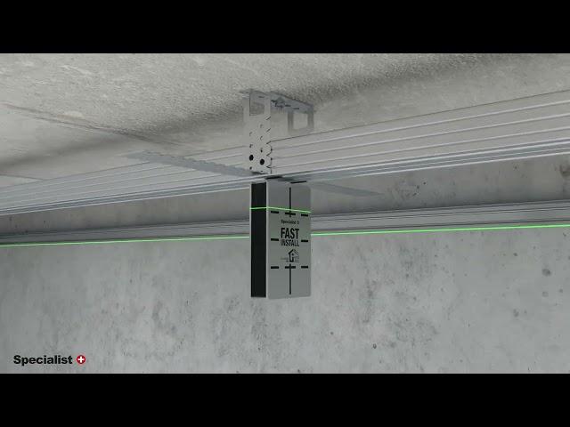 Drywall installation with UD profile level