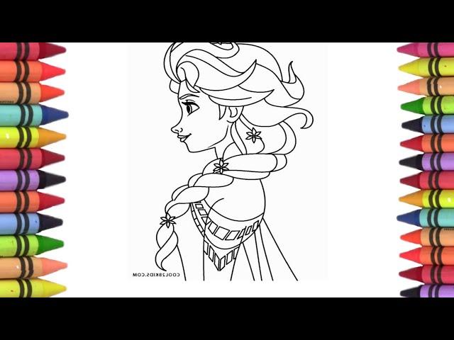 Elsa from Frozen 2, Disney princess elsa drawing, super easy drawings, how to draw Elsa from Frozen