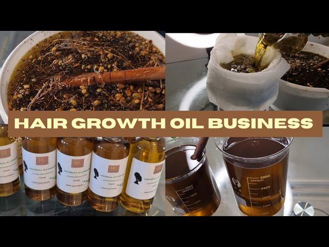 HOW TO MAKE AN EFFECTIVE HAIR GROWTH OIL FOR BUSINESS. Strain, label, heat shrink Entrepreneurs life