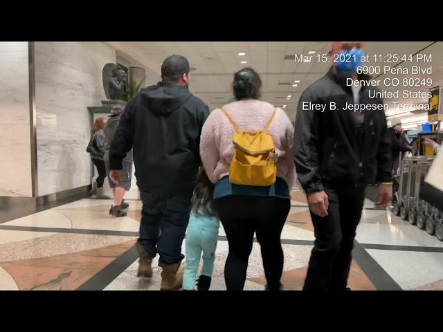 Airplane Gate to Baggage Claim to Rental Car Shuttle at Denver International Airport (Mar 15, 2021)