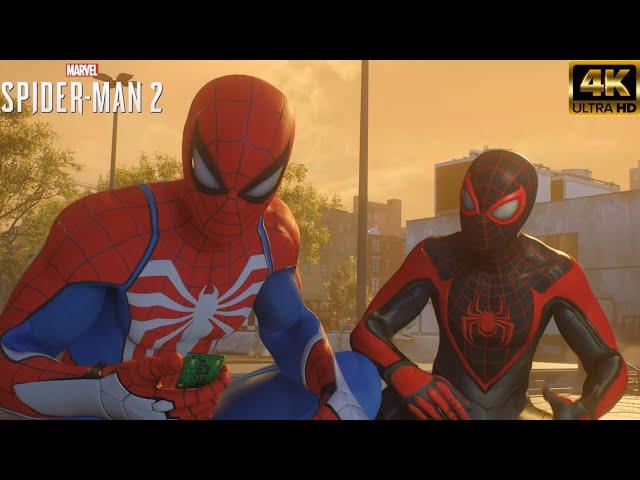 Peter and Miles Chase The Lizard with Advanced 2.0 and Upgraded Suits - Marvels Spider-Man 2