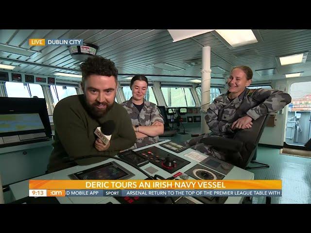 19.09.21 Onboard the LE Roisin Irish Navy vessel with the female Captain & Crew